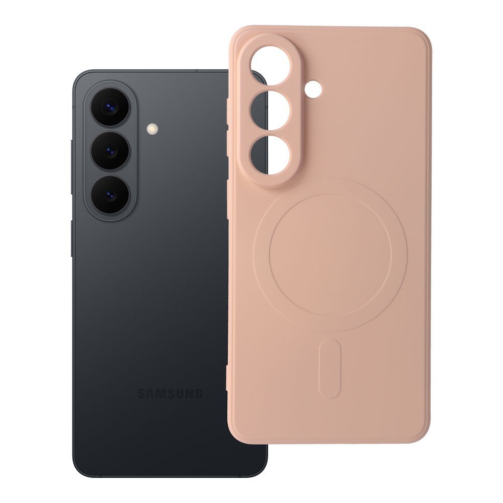 SILICONE MAG COVER Ümbris compatible with MagSafe jaoks SAMSUNG S26 Pro roosa