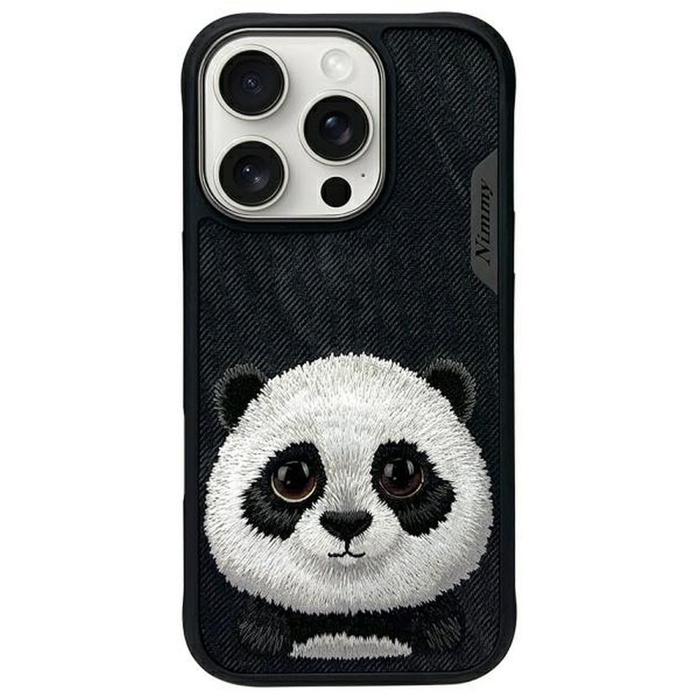 Nimmy Big Eyed Pet 2.0 Panda ümbris jaoks iPhone 16 Pro - must