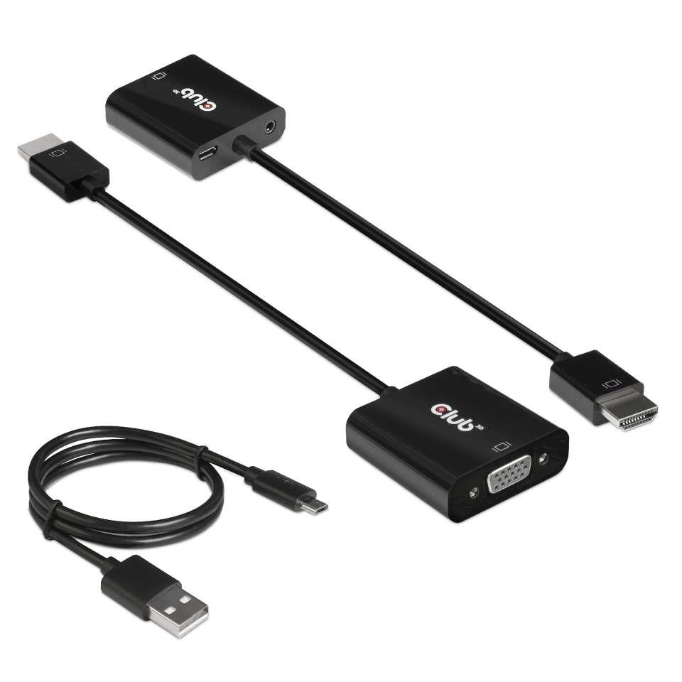 HDMI VGA adapter heliga CAC-1302 Club3D