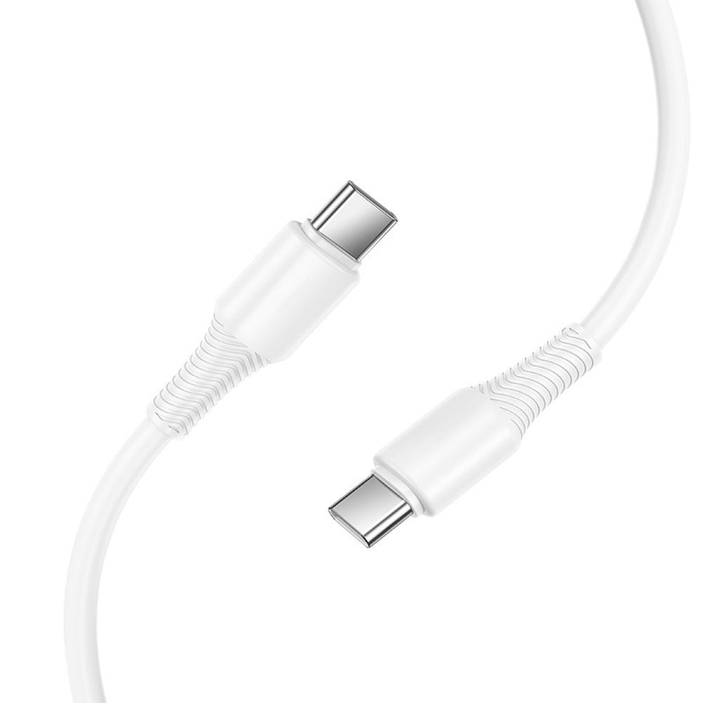 Kaabel USB C to USB C Hoco 3A 60W 1 m X120 valge