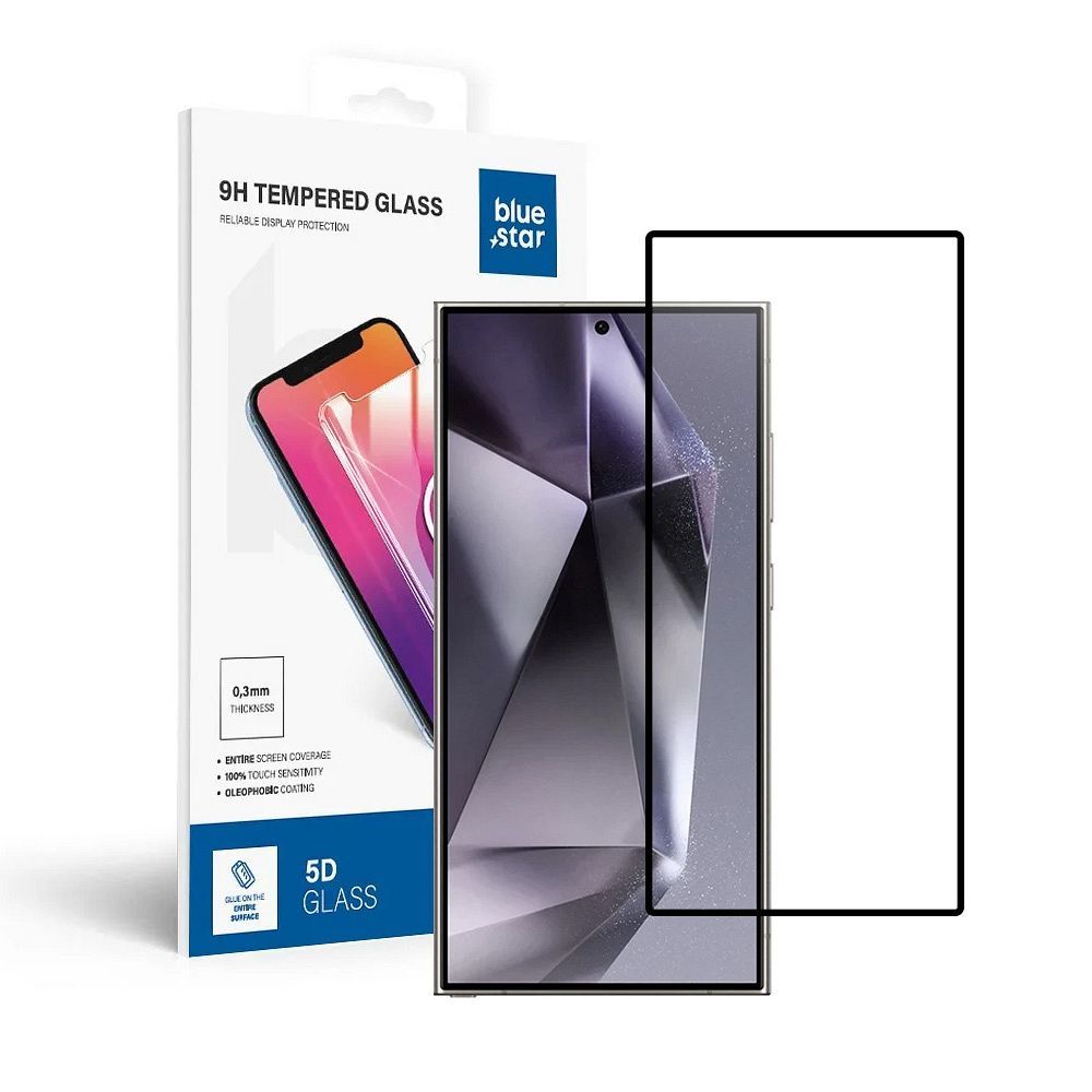Karastatud klaas to Samsung Galaxy S25 ULTRA (full glue / Ümbris friendly / działający czytnik) sinine Star 5D must