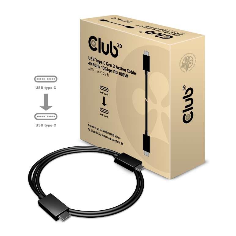 Kaabel USB-C USB-C 1M M/M CAC-1522 Club3D