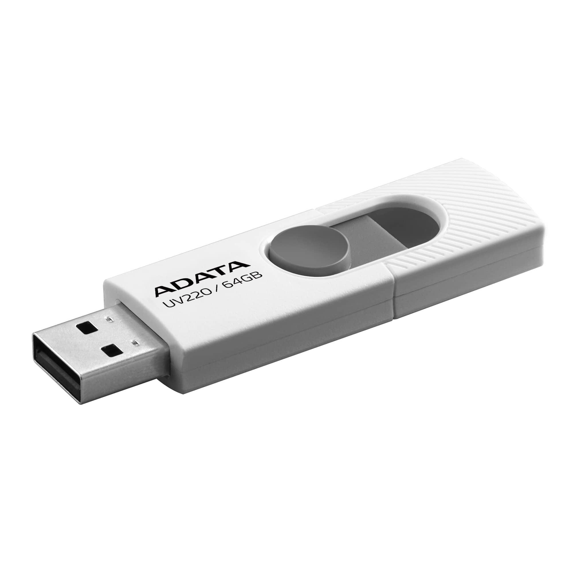 USB mälupulk USB2 64GB valge Adata UV220