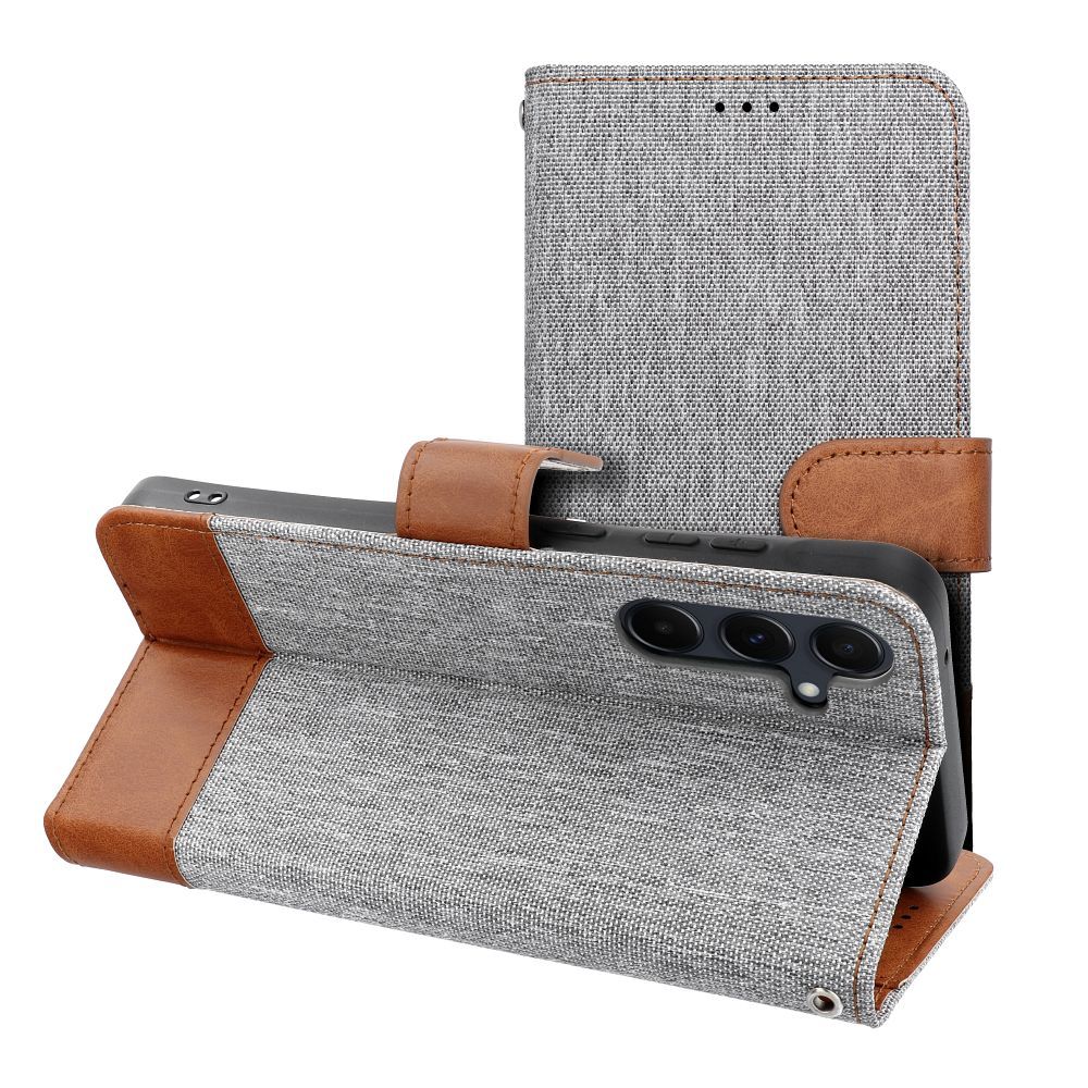 Flip case for Samsung A15 4G / A15 5G Jeans Book gray