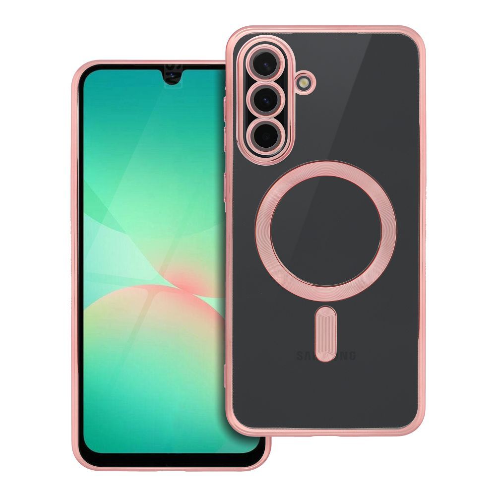 ELECTRO MAG COVER case compatible with MagSafe jaoks SAMSUNG A56 rose kuldne