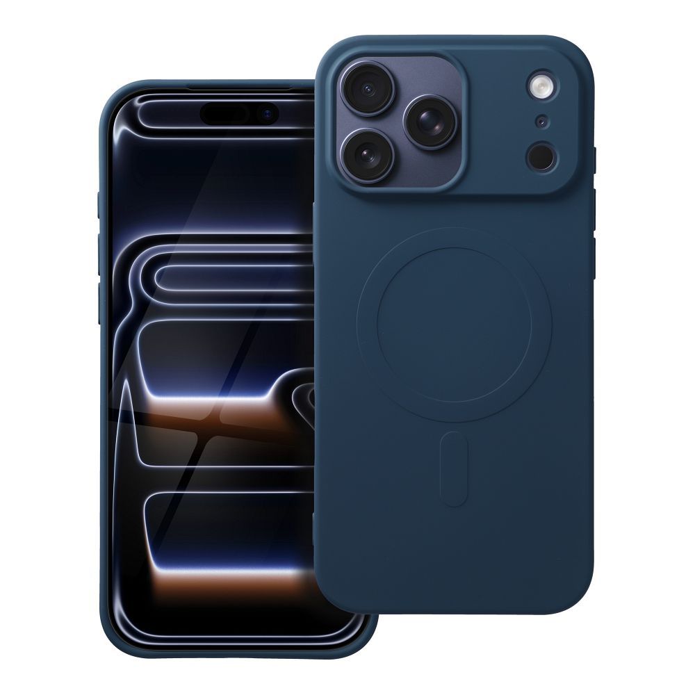 SILICONE MAG COVER (big hole) Ümbris compatible with MagSafe jaoks IPHONE 17 Pro Max sinine