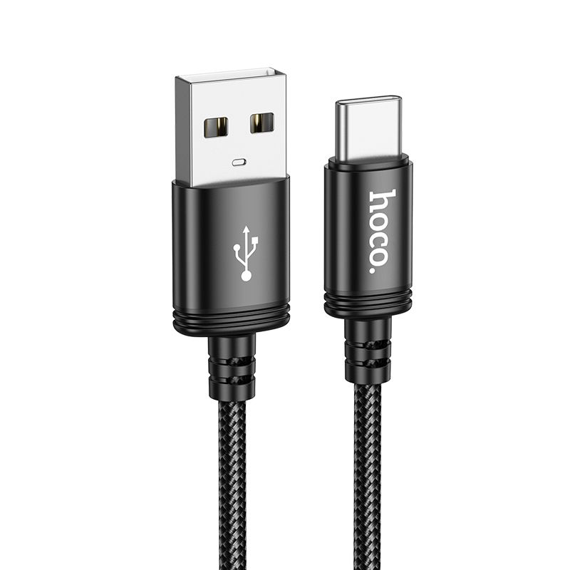 Кабель USB A to USB C Hoco 3A 2 m X89 черный