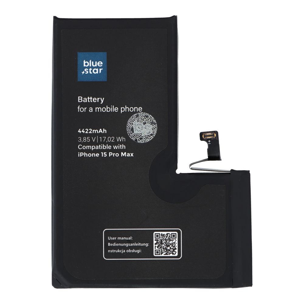 Battery jaoks iPhone 15 PRO MAX 4422 mAh Sinine Star HQ