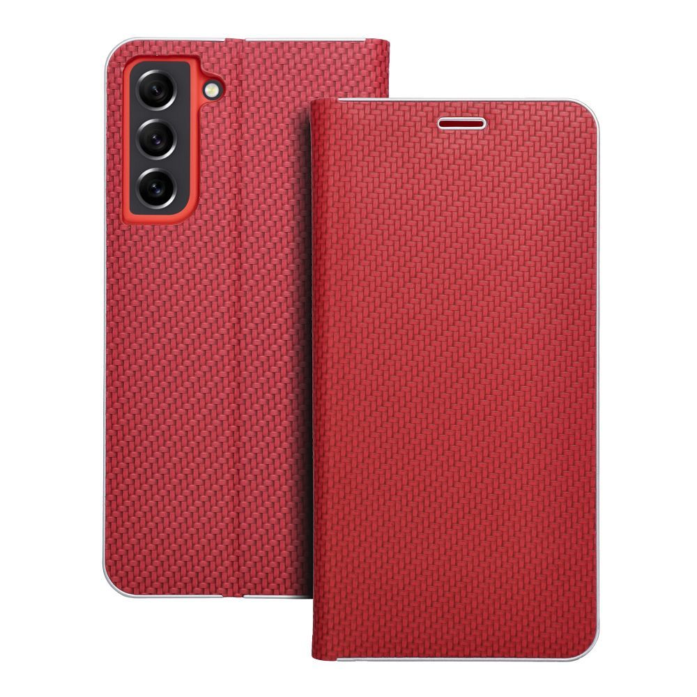 LUNA Book Carbon jaoks SAMSUNG S21 FE punane