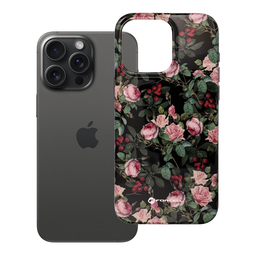 Ümbris jaoks iPhone 15 PRO MAX Forcell F-Protect Mirage compatible with Magsafe Military Drop-Test rose drama