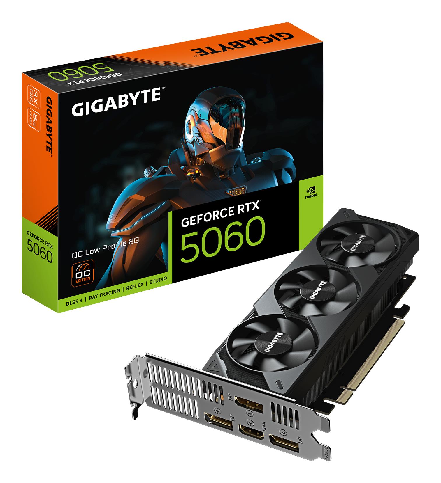 Videokaart GIGABYTE NVIDIA GeForce RTX 5060 8GB GDDR7 128bit PCIe 5.0 GPU 2512MHz