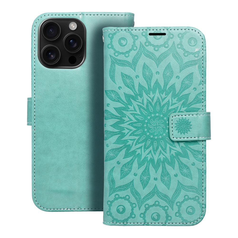 MEZZO Book ümbris jaoks IPHONE 16 Pro Max mandala roheline