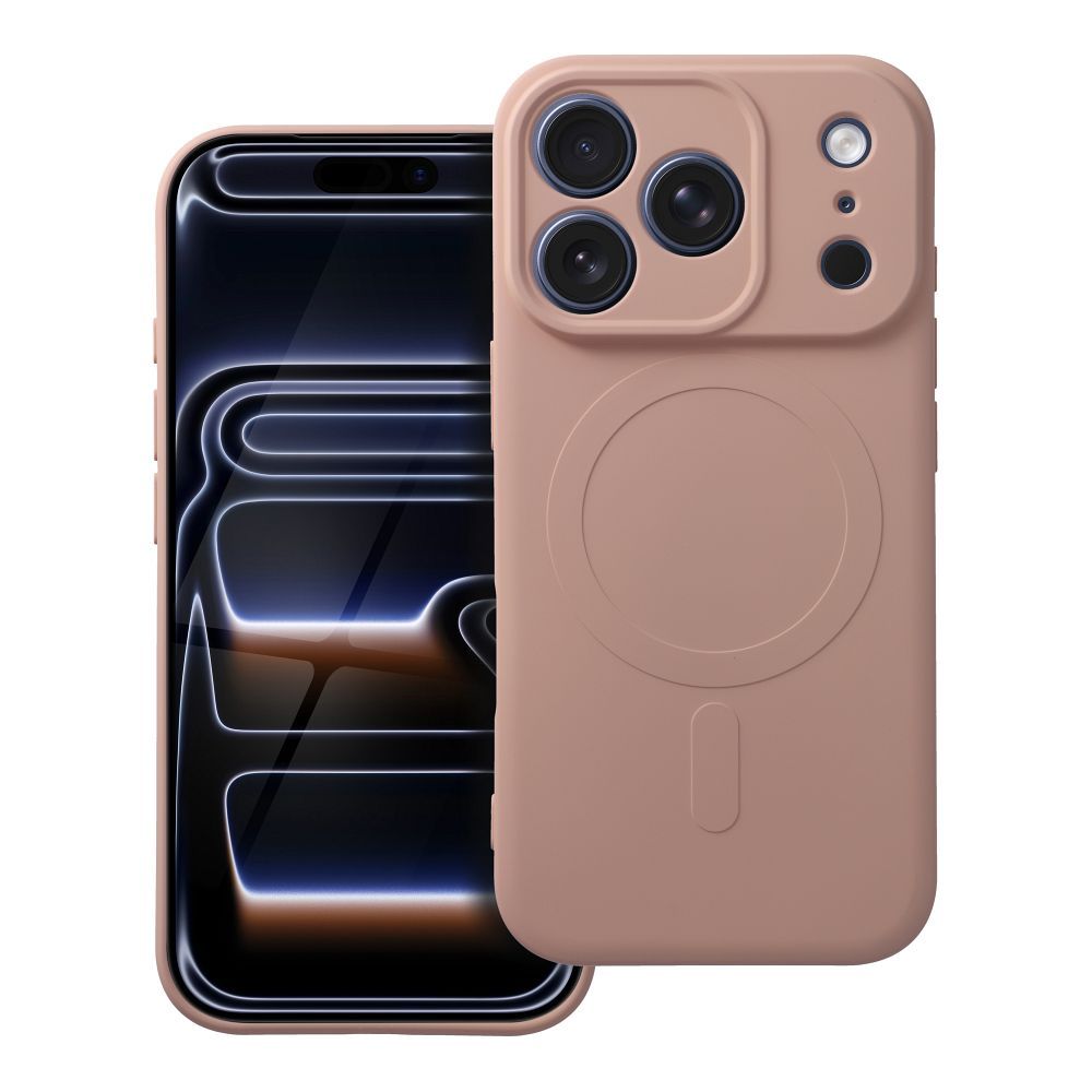 SILICONE MAG COVER Ümbris compatible with MagSafe jaoks IPHONE 17 Pro roosa