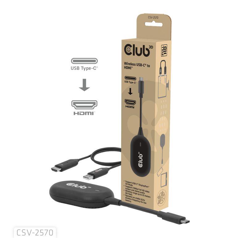 Juhtmevaba adapter USB-C HDMI-ks CSV-2570 Club3D