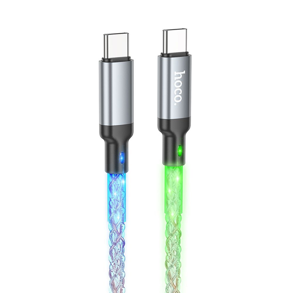Kaabel USB C to USB C Hoco 3A 60W LED 1 m U112 hall