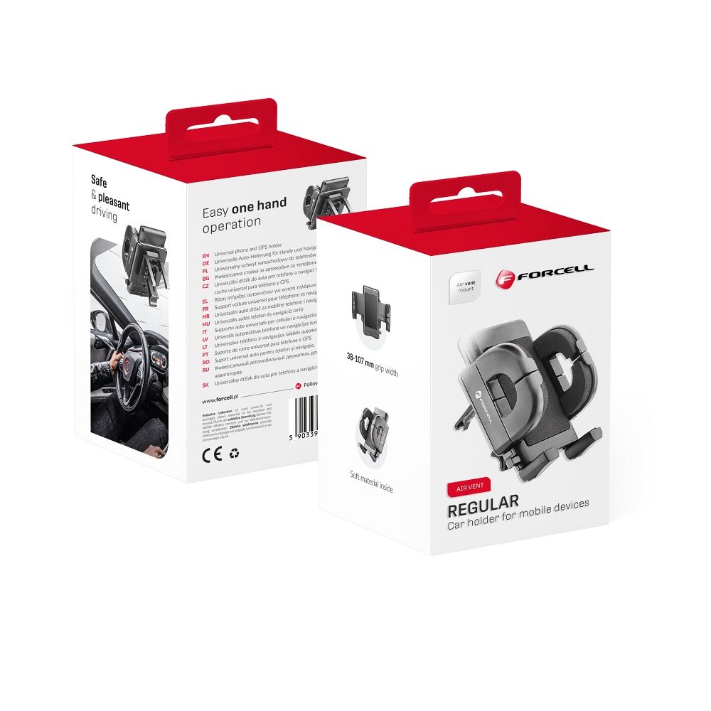 Car phone hoidja Forcell F-Grip Regular air vent must