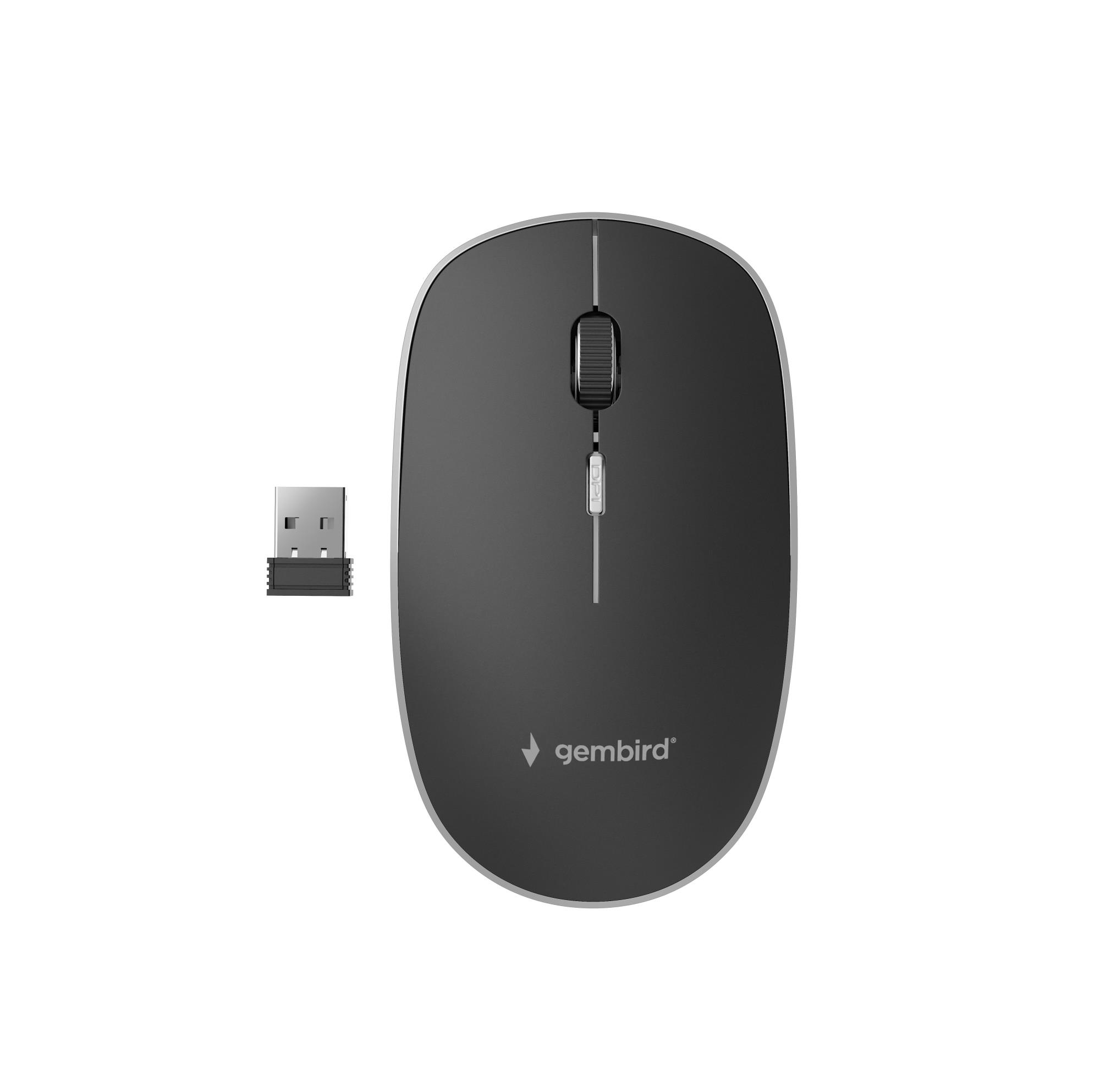 Gembird USB juhtmevaba optiline hiir must MUSW-4B-01
