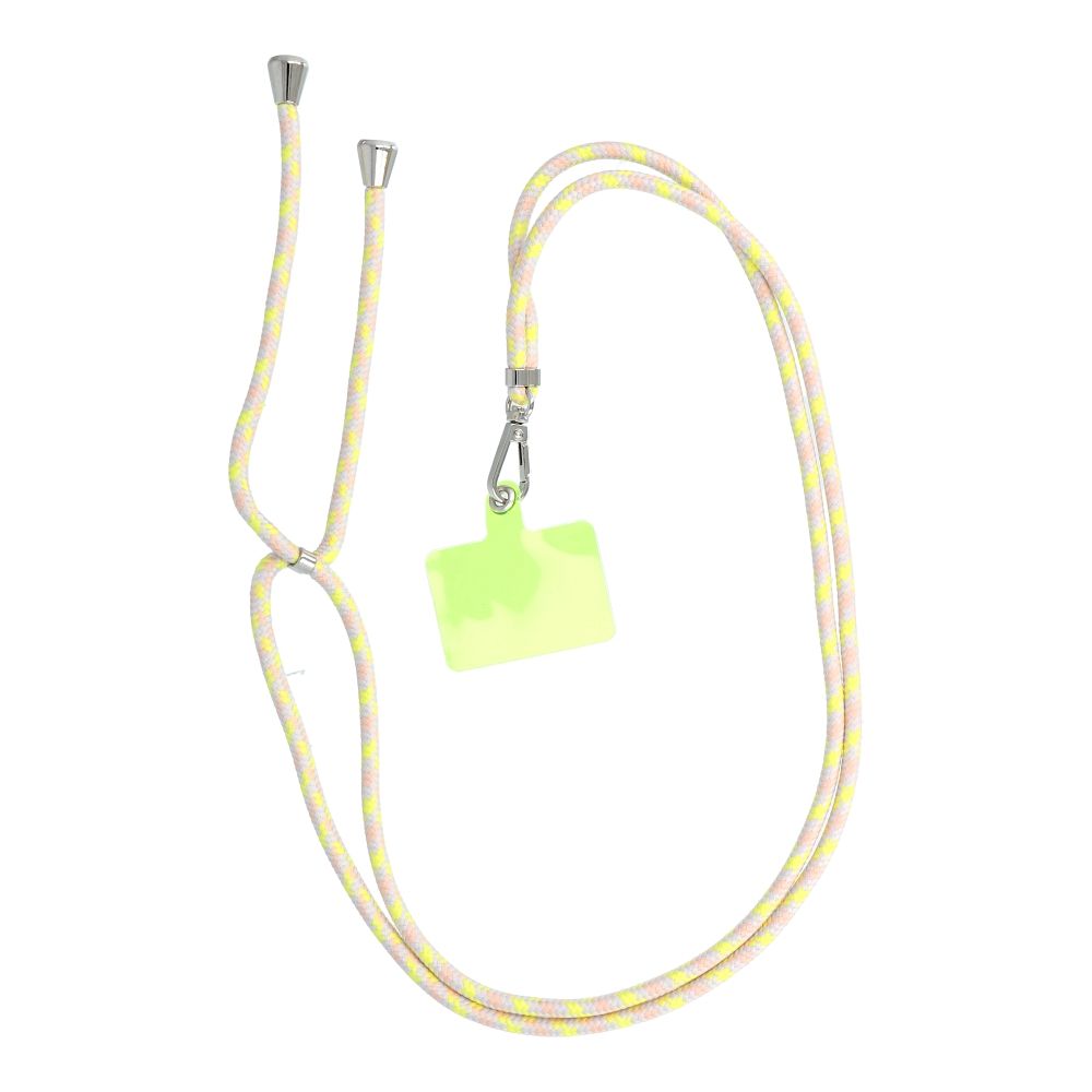 SWING (6mm) Phone lanyard, Phone pendant with adjustable length / cord length 165cm (max 82.5cm in the loop) / on the shoulder or neck - hall-kollane