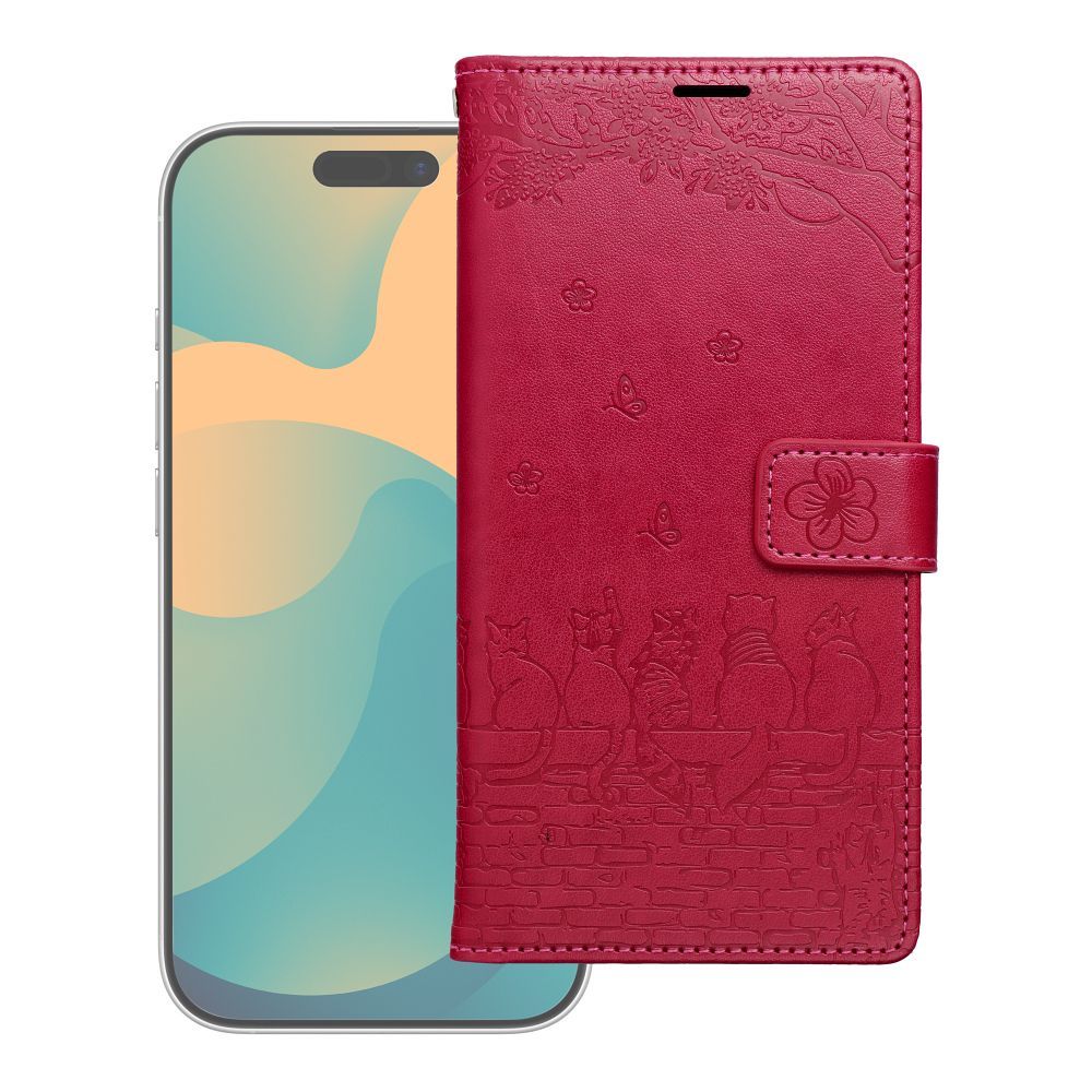 MEZZO Book чехол для Redmi Note 15 Pro 5G кошки красный
