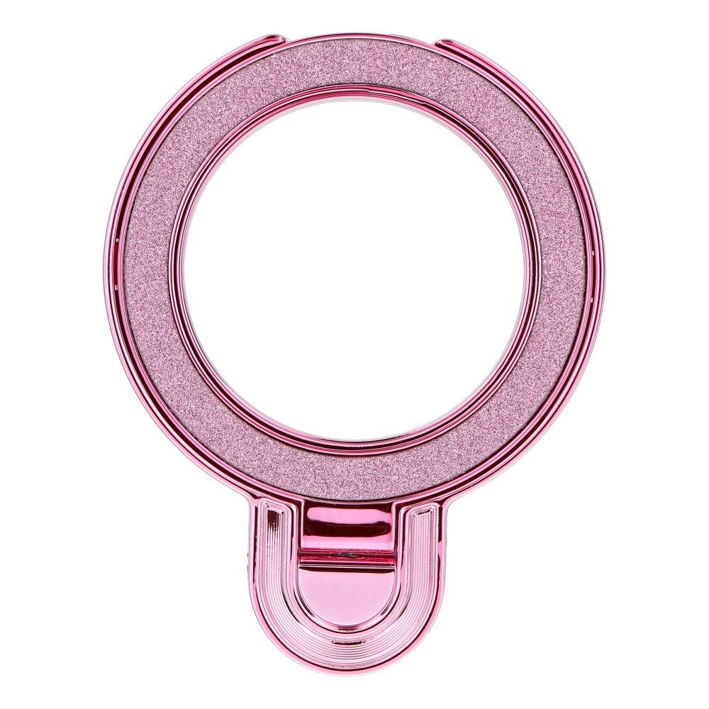 Phone stand CIRCLE GLITTER - stick-on - roosa