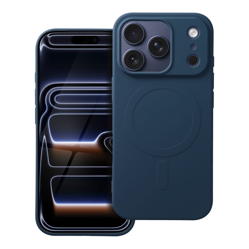SILICONE MAG COVER (big hole) Ümbris compatible with MagSafe jaoks IPHONE 17 Pro sinine