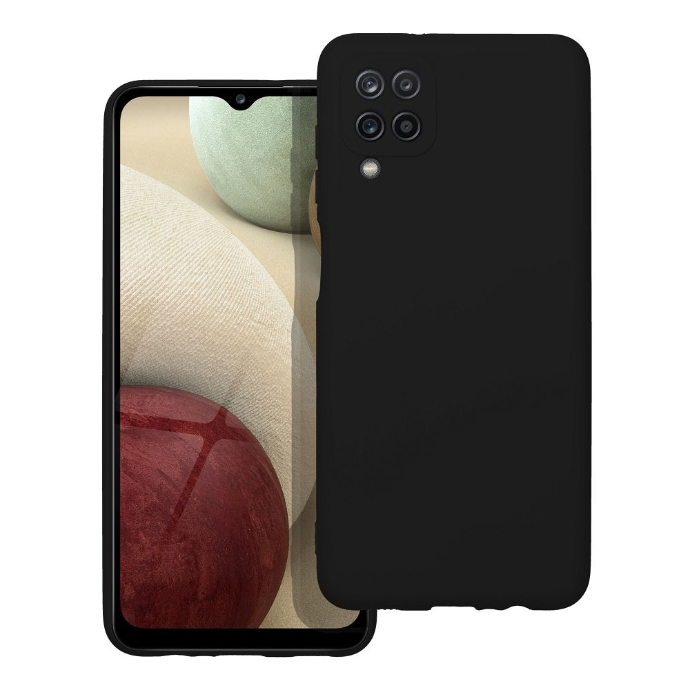 Чехол для Samsung A12 силиконовый черный
