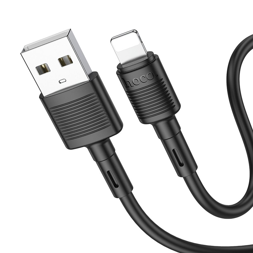 Кабель USB A to Lightning Hoco 2,4A 1 м X83 чёрный
