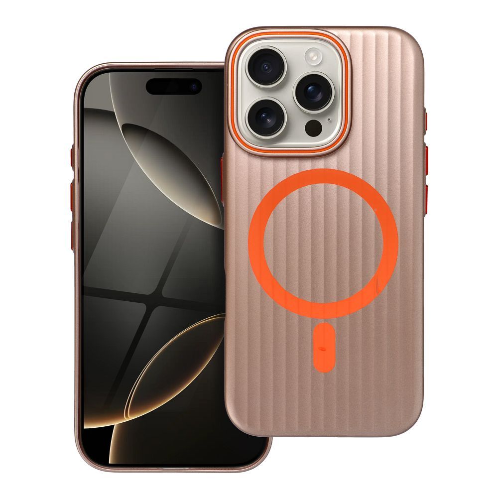Ümbris SIMPLY compatible with MagSafe jaoks IPHONE 15 Pro titanium desert