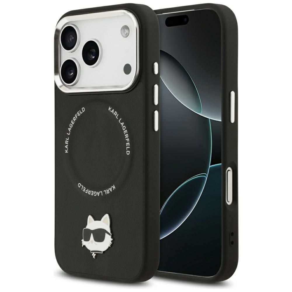 KARL LAGERFELD ümbris jaoks IPHONE 17 Pro compatible with MagSafe KLHMP17LPSMLRCHK (PU Choupette Pin) must