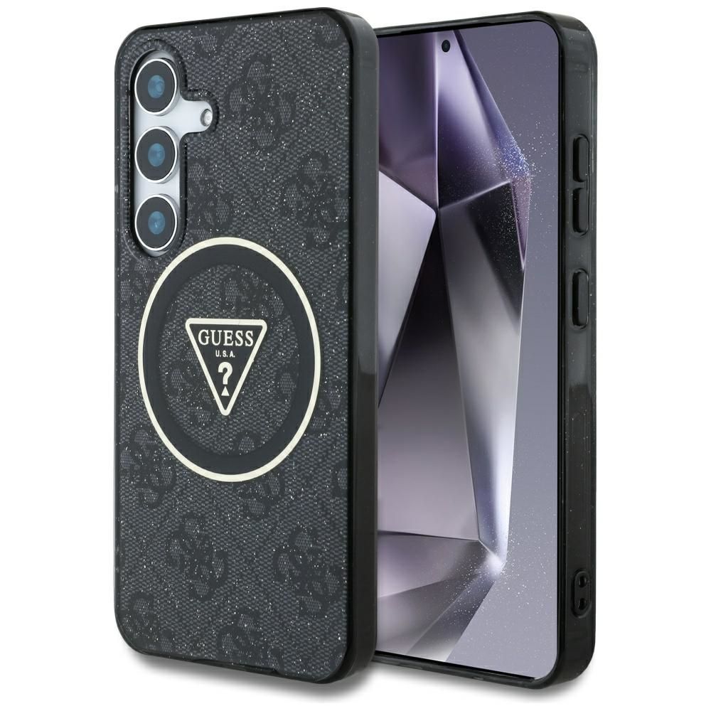 GUESS ümbris jaoks SAMSUNG S25 Plus GUHMS25MHG4PRTGK (Magnetic IML Metal Glitter 4G Circle Triangle) must