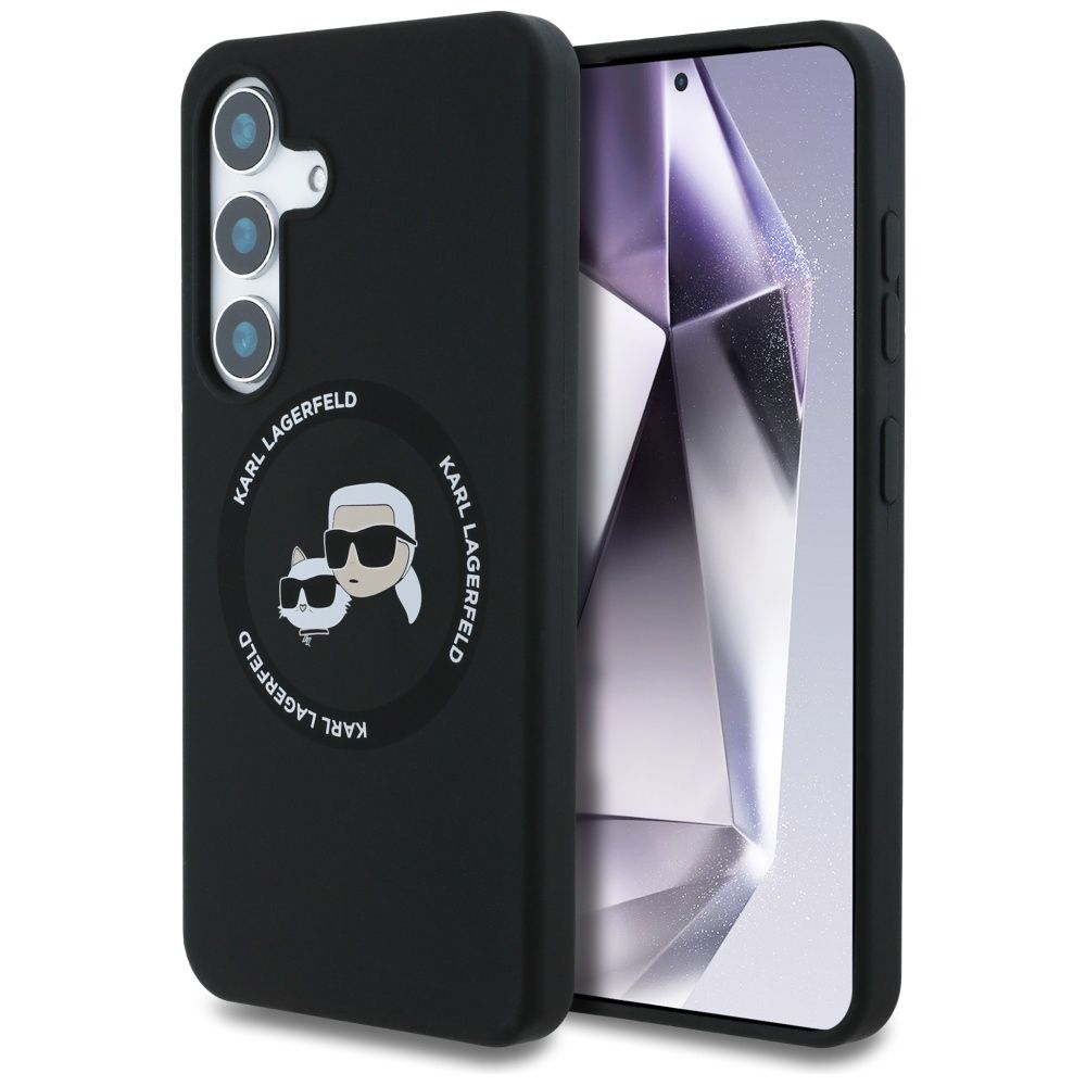Karl Lagerfeld Silicone Double Heads And Circle MagSafe Samsung Galaxy S25 Plus ümbris must