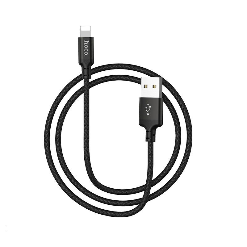 Кабель USB A to Lightning Hoco 1 м X14 чёрный