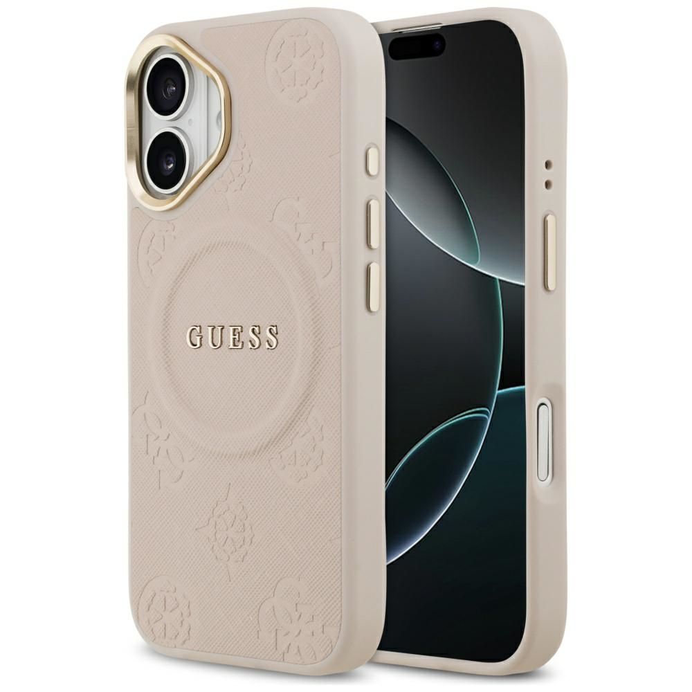 GUESS ümbris jaoks IPHONE 17 compatible with MagSafe GUHMP17SPSAMSECP (PU W/ Peony Hot Stamp) roosa