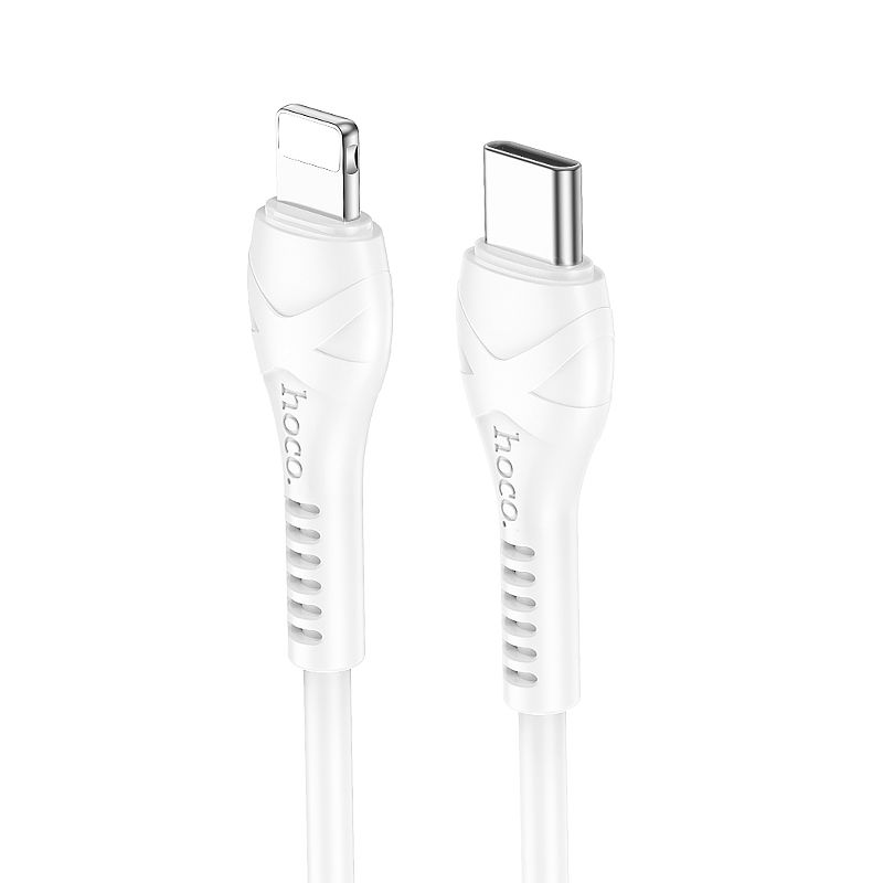 Kaabel USB C to Lightning Hoco PD 27W 1 m X37 valge