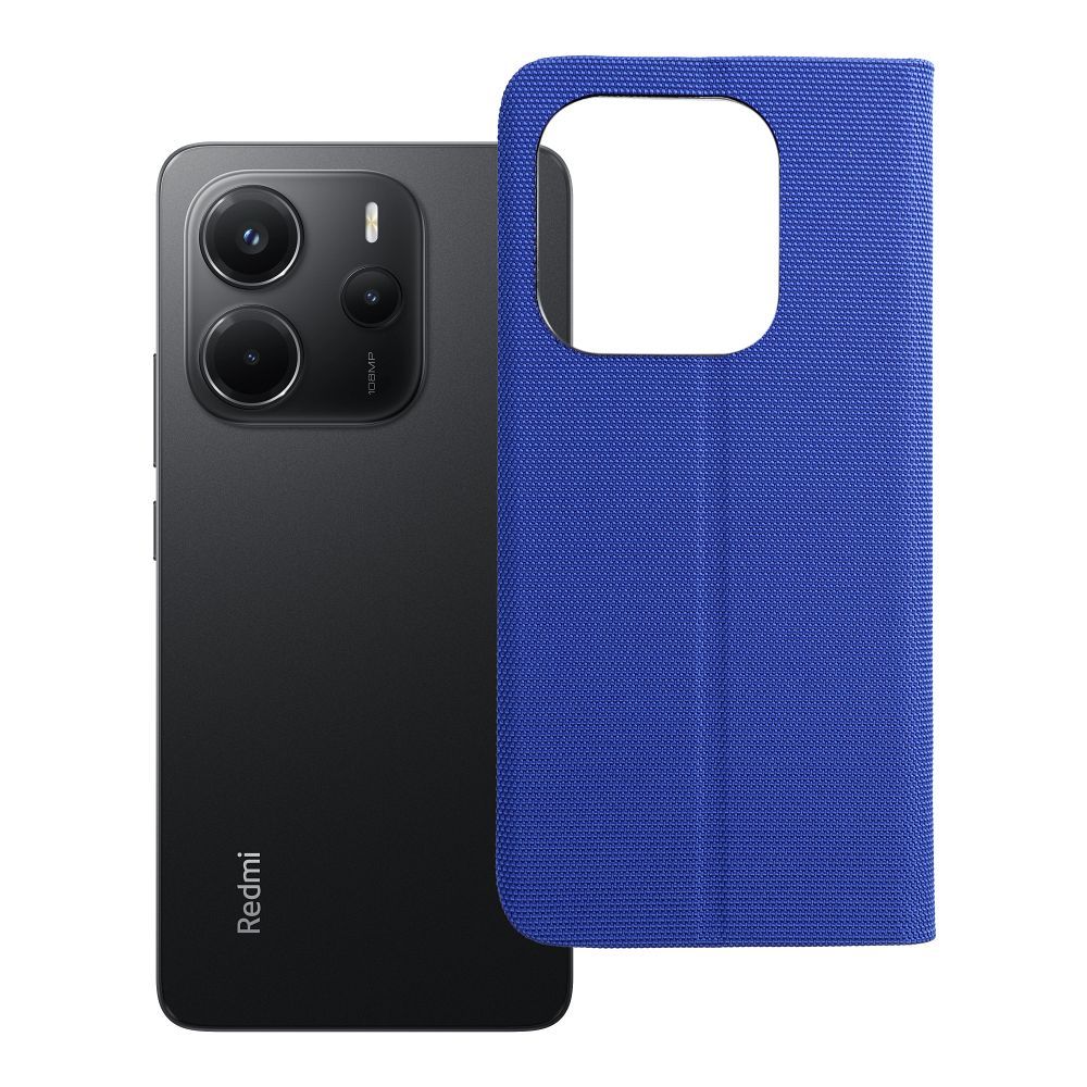 SENSITIVE Book case jaoks XIAOMI Redmi Note 14 4G (GLOBAL - 164,84mm x 78,15mm x 8,16mm) light sinine