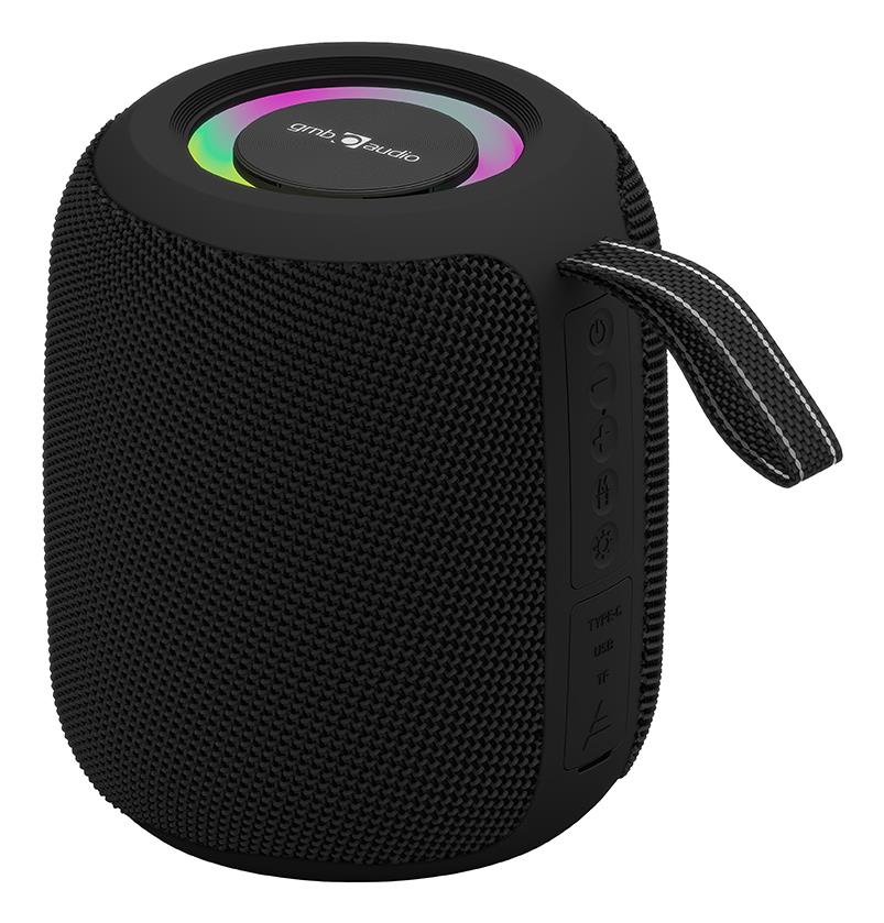 Portable Speaker|GEMBIRD|Must|Portable/Juhtmevaba|Bluetooth|SPK-BT-LED-05-BK