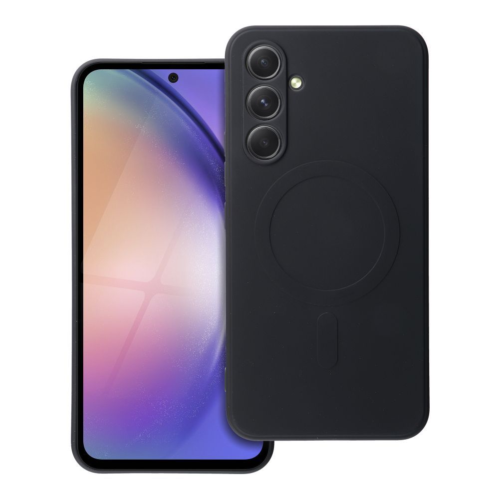 Чехол для Samsung A54 силиконовый Mag Cover совместимый с MagSafe чёрный