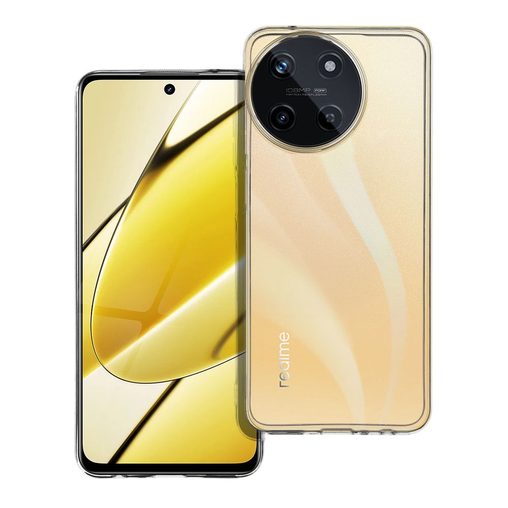 CLEAR Ümbris 2 mm jaoks REALME 11 4G (camera protection) läbipaistev