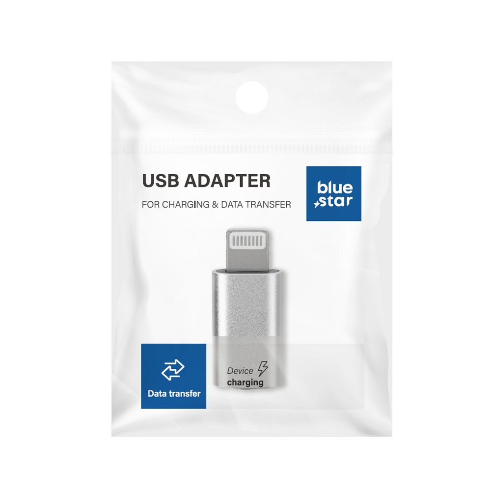 Adapter Type C to Lightning Blue Star - valge