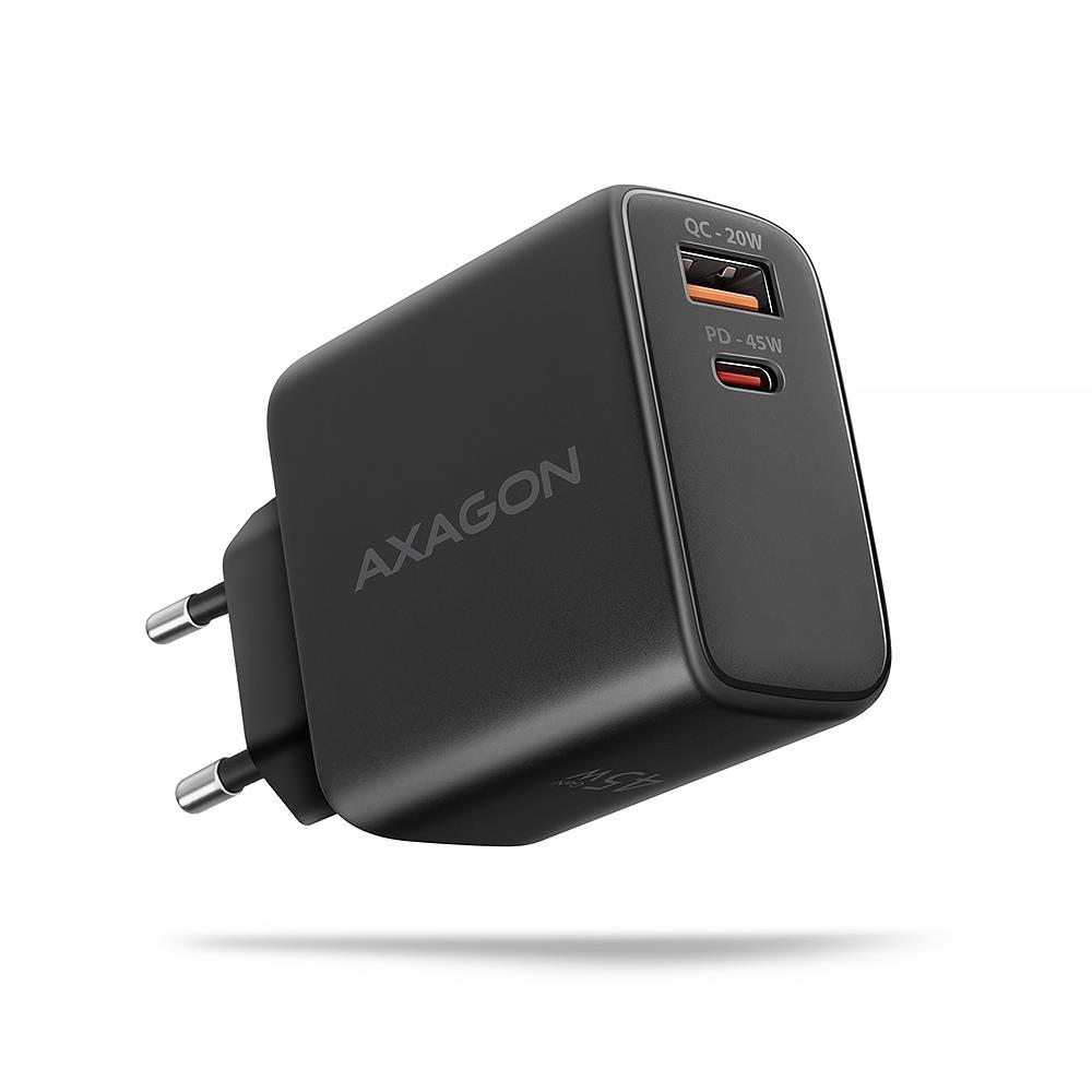Seina USB laadija 45W GaN 2 pordi ACU-PQ45 Axagon