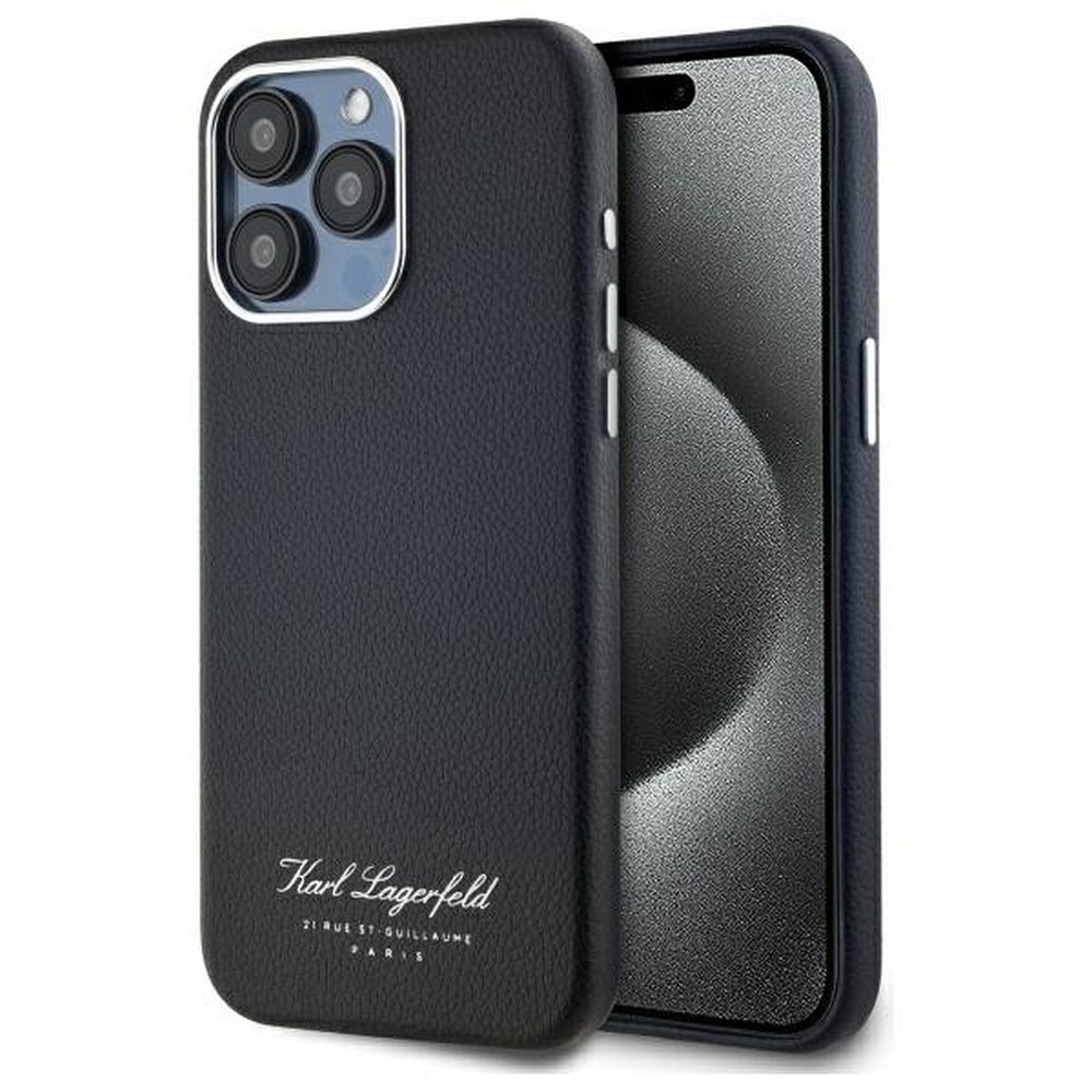 Karl Lagerfeld Hotel RSG Ümbris jaoks iPhone 15 Pro Max - must