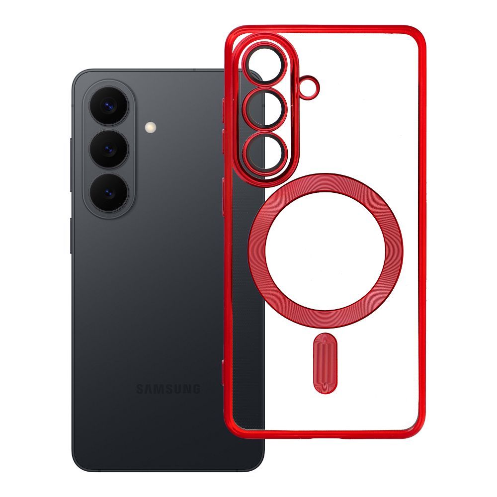 ELECTRO MAG COVER case compatible with MagSafe jaoks SAMSUNG S26 Pro punane