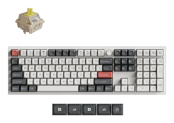 Juhtmevaba klaviatuur KEYCHRON Q6 Ultra White Q6U-P4