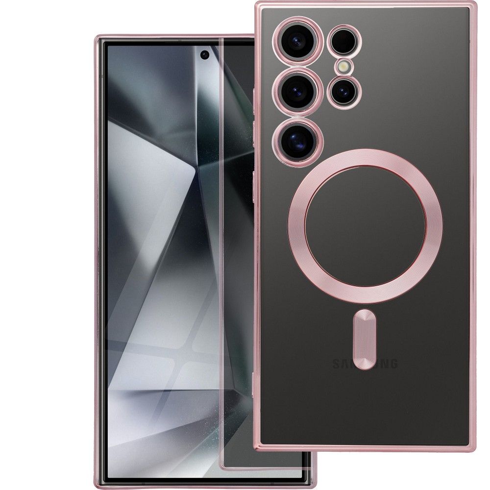 ELECTRO MAG COVER case compatible with MagSafe jaoks SAMSUNG S24 Ultra rose kuldne