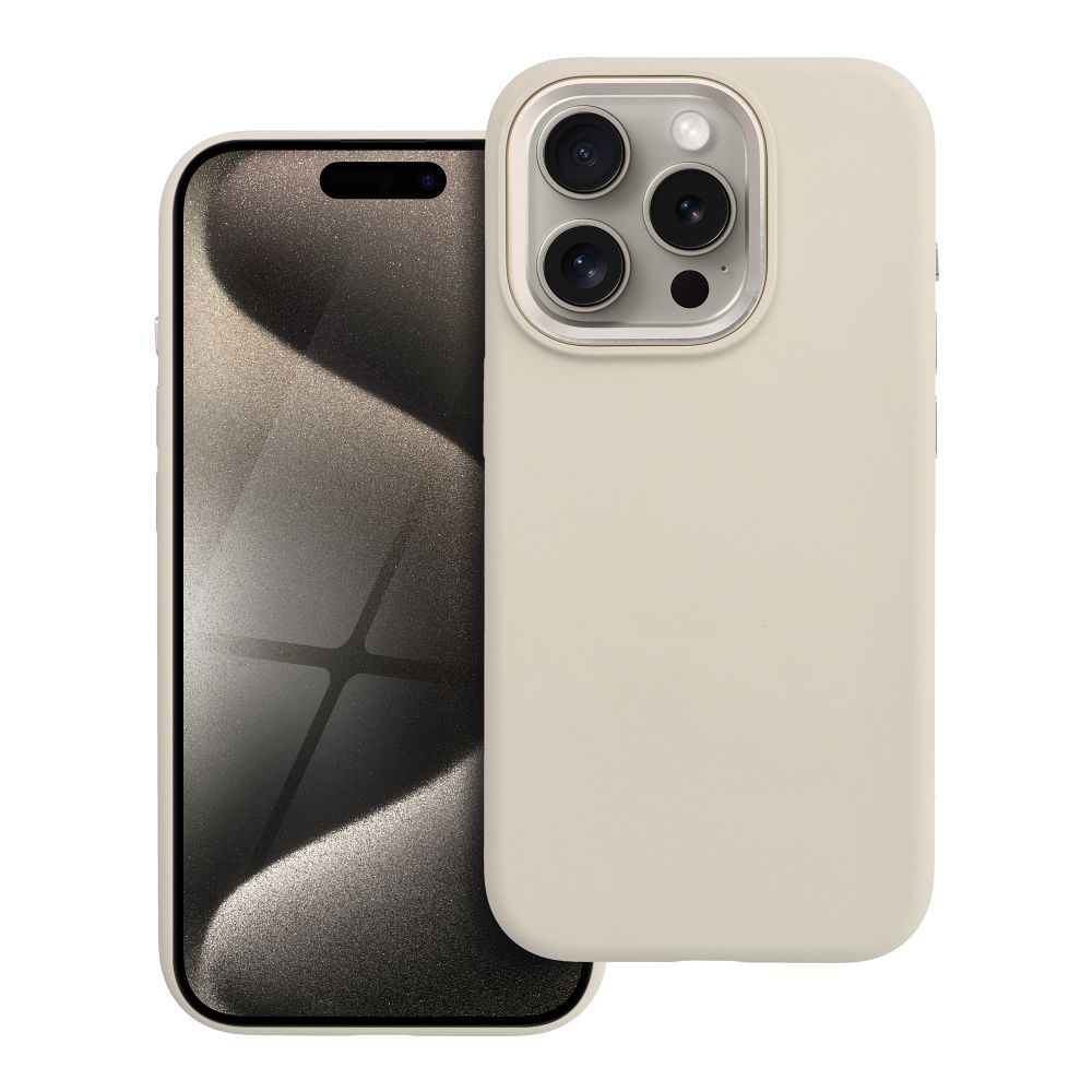 Ümbris jaoks iPhone 15 PRO Forcell F-Protect Raam Premium ühilduv wiht Magsafe antique valge