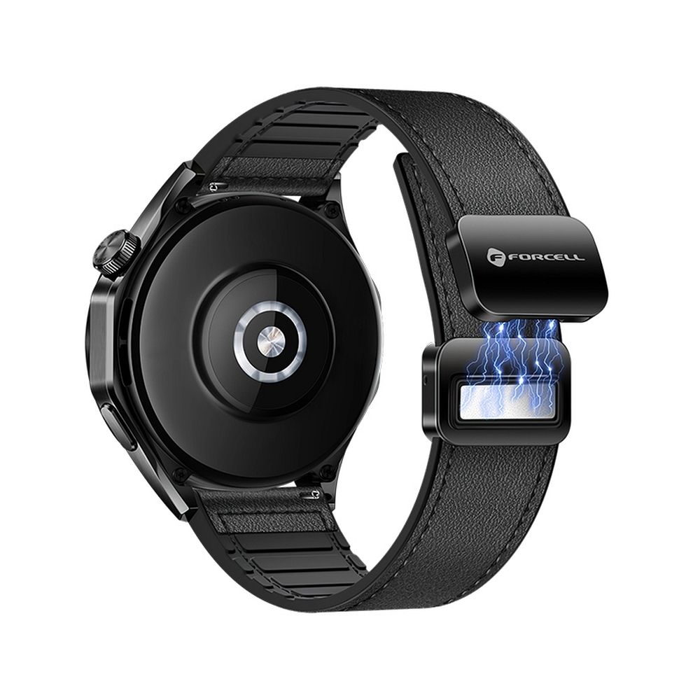 Strap to Samsung Galaxy Watch Forcell F-Design FS20 magnetic eco-friendly leather 20 mm must
