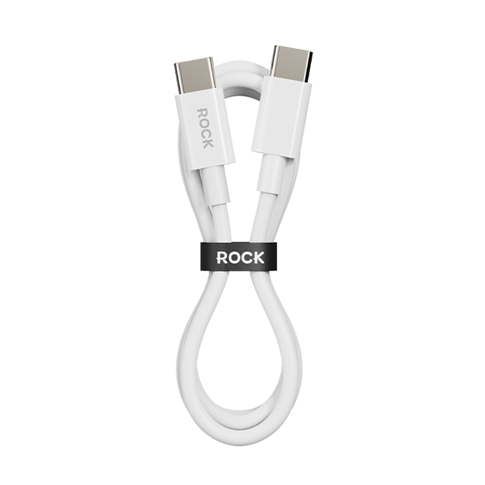 Rock Kaabel P8 Basic Series - Type C to Type C - PD 60W 3A 1 metre valge
