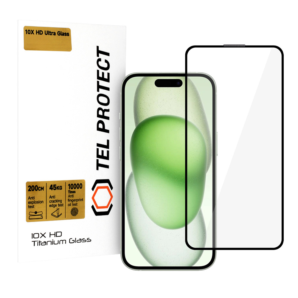 Tempered glass Tel Protect 10X HD Titanium jaoks Iphone 15 (envelope)