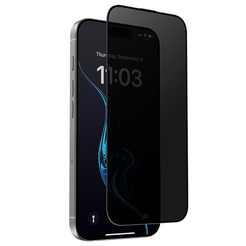 Benks Karastatud klaas Ultra Shield Privacy (FK66) jaoks Iphone 16 Pro Max must (Thin Edge)