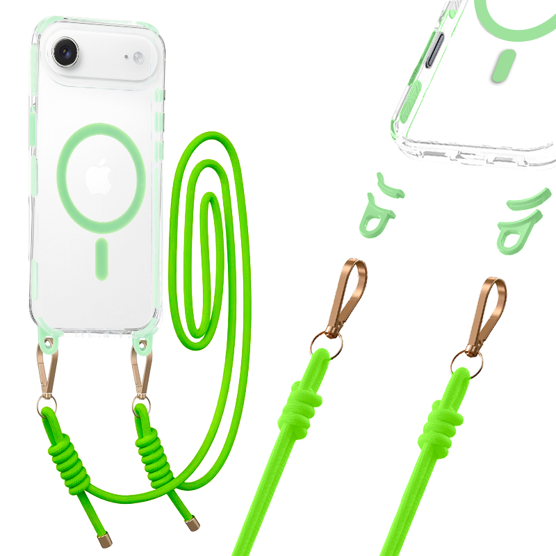 Tel Protect Strap Clear Ümbris jaoks Iphone 17 Air roheline